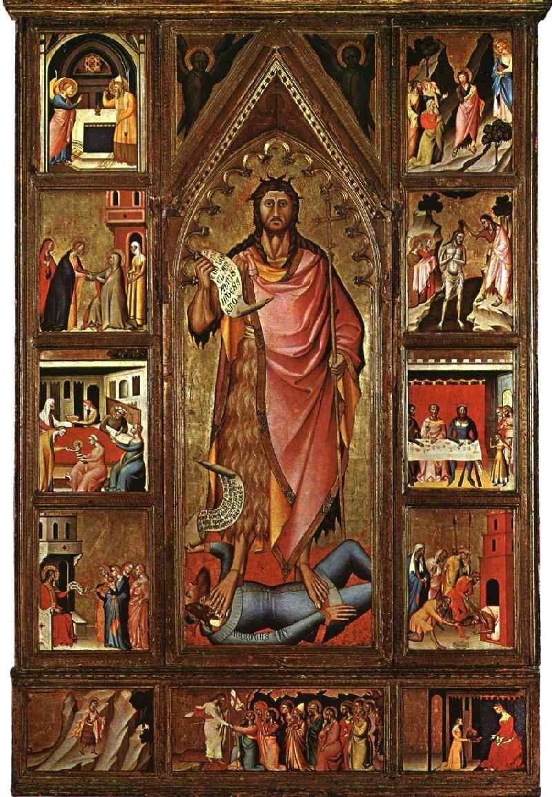 BIONDO, Giovanni del Altarpiece of the Baptist fgf